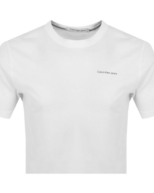 Calvin Klein White Jeans Multibox T Shirt for men