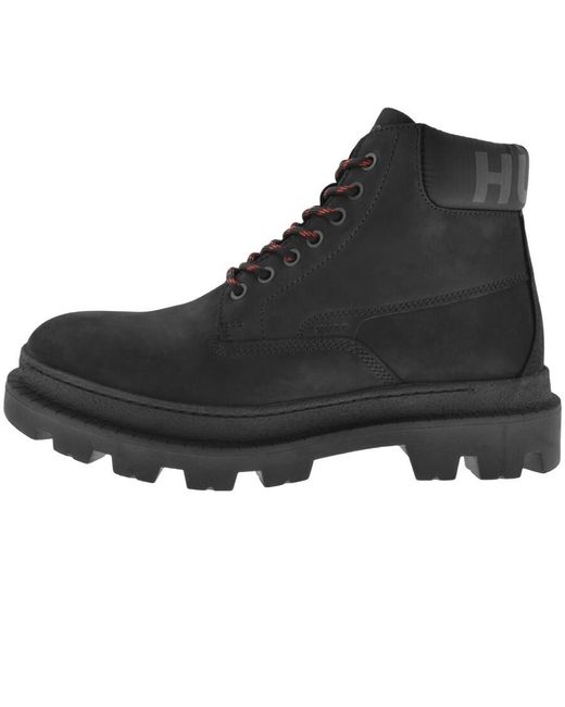 HUGO Black Graham Halb Boots for men