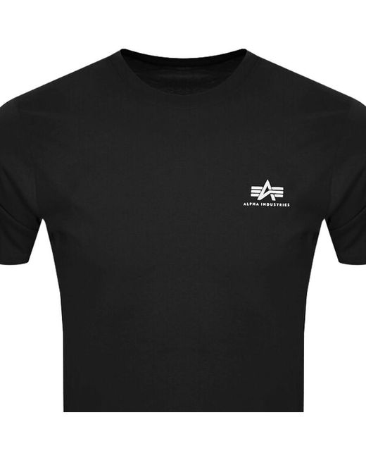 Alpha Industries Black Basic Logo T Shirt for men