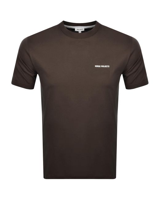 Norse Projects Black Johannes Logo T Shirt for men