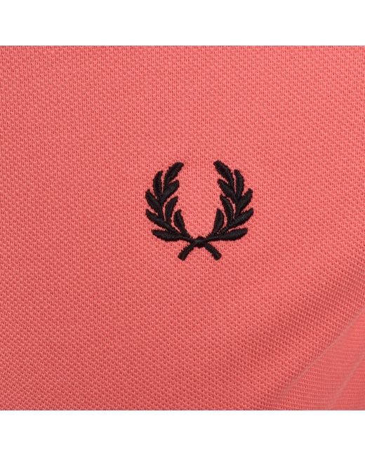 Fred Perry Pink Twin Tipped Polo T Shirt for men