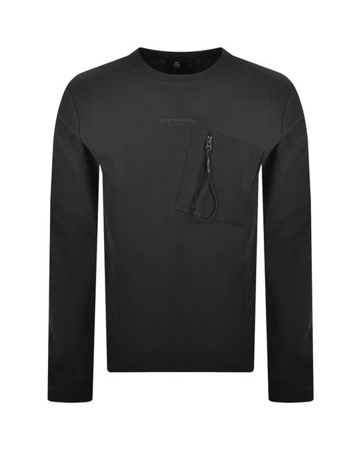 G-Star Men's Black G-Star Tweeter Pocket T Shirt