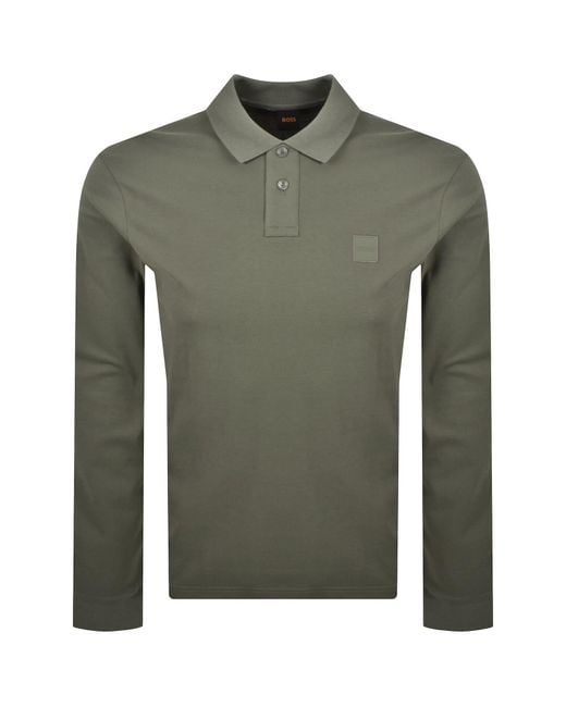Boss Green Boss Long Sleeve Passerby Polo T Shirt for men