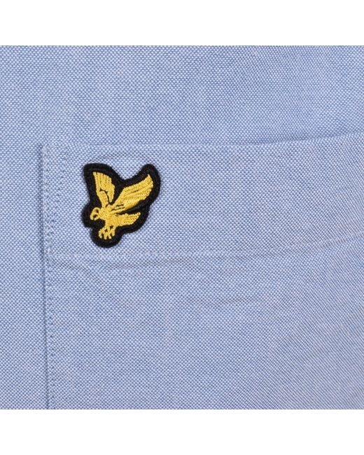 Lyle & Scott Blue Oxford Shirt Riviera for men