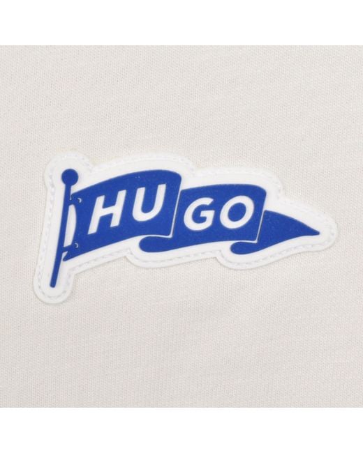 HUGO White Nohahood Hoodie for men