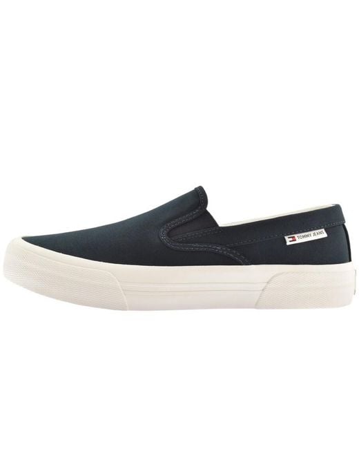 Tommy Hilfiger Blue Slip On Canvas Trainers for men