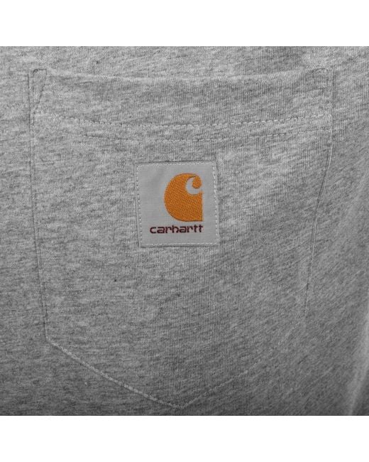 Carhartt Gray Short Sleeved Pocket T Shirt for men