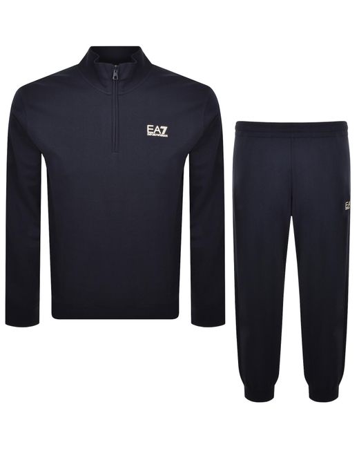 EA7 Blue Emporio Armani Jersey Tracksuit for men
