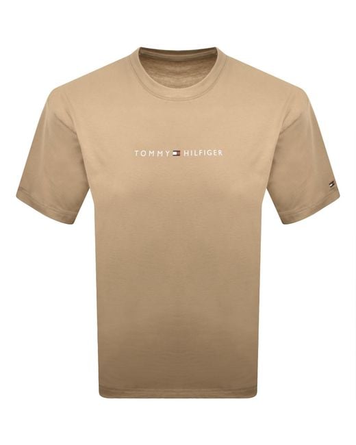 Tommy Hilfiger Natural Logo T Shirt for men