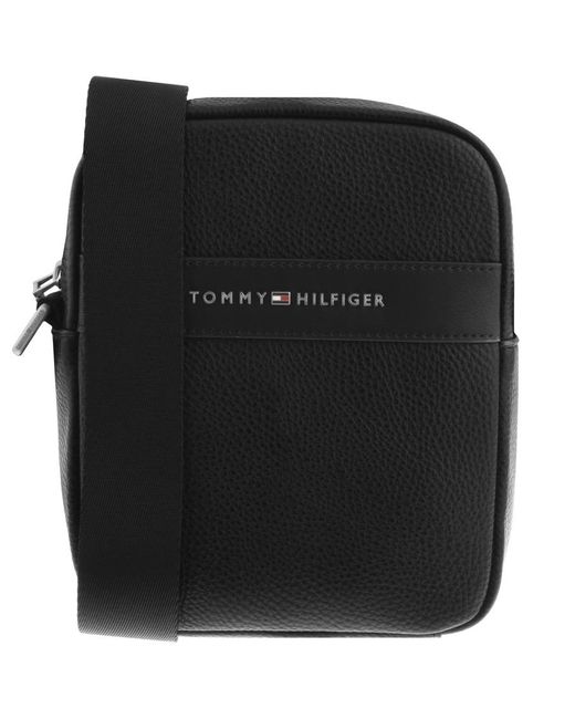 Tommy Hilfiger Mini Reporter Shoulder Bag in Black for Men Lyst