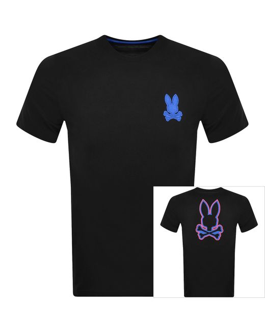 Psycho Bunny Black Walter Back Graphic T Shirt for men