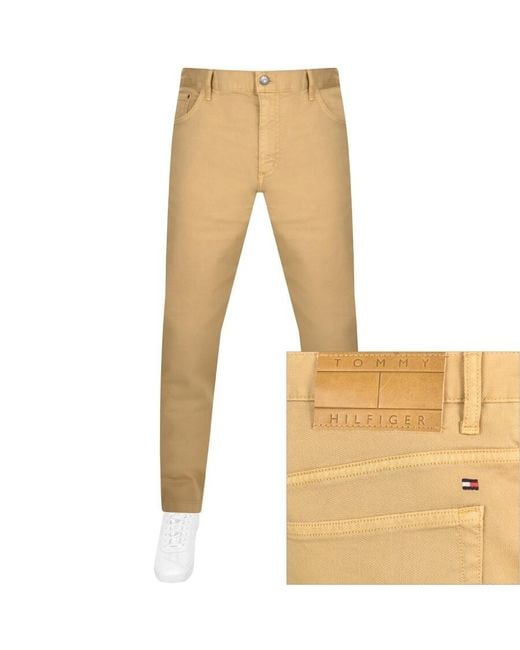 Tommy Hilfiger Natural Denton Straight Fit Chinos for men