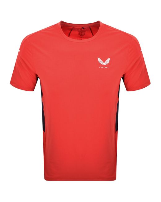 Castore Red Apex Training T Shirt for men