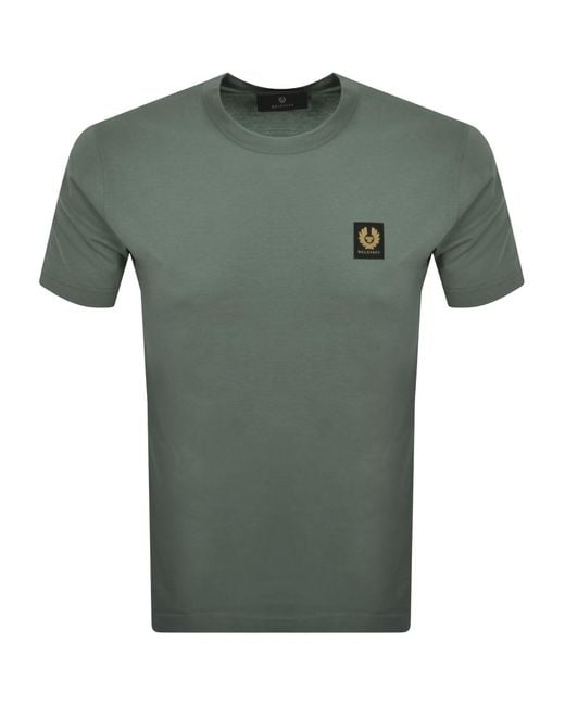 Belstaff Green Logo T Shirt for men