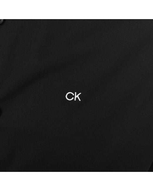 Calvin Klein Black Short Sleeve Poplin Shirt for men