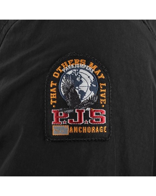 Parajumpers Black Evander Overshirt for men