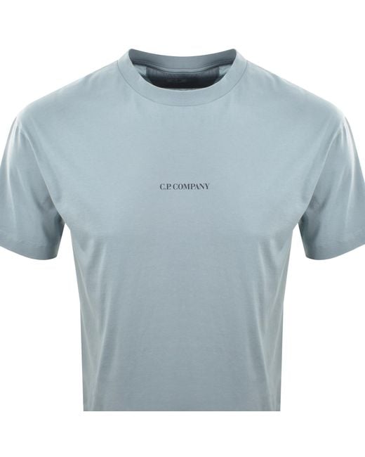 C P Company Blue Cp Company Logo T Shirt for men