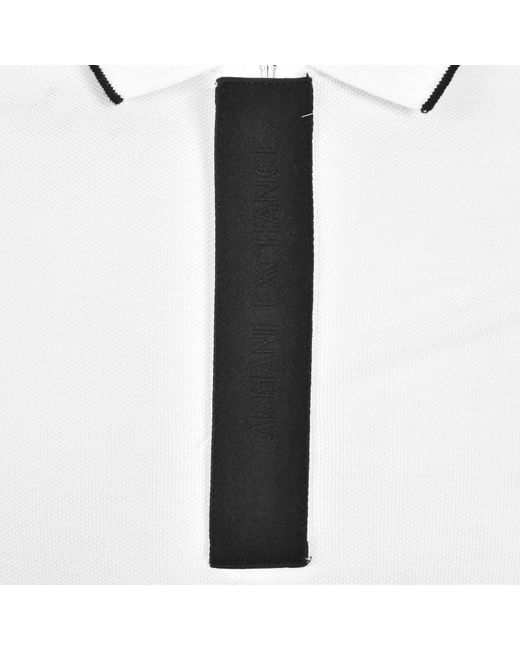 ARMANI EXCHANGE White Short Sleeved Polo for men