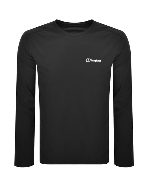Berghaus Black Tech Base Long Sleeved T Shirt for men