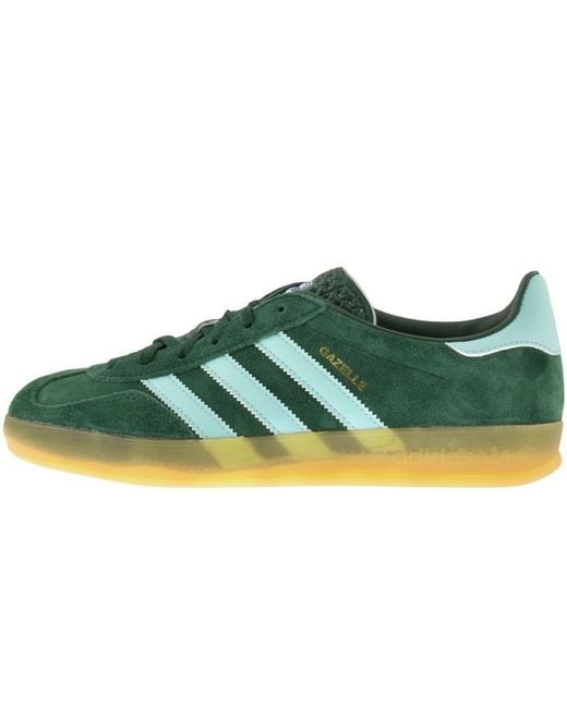 Adidas gazelle top trainers green