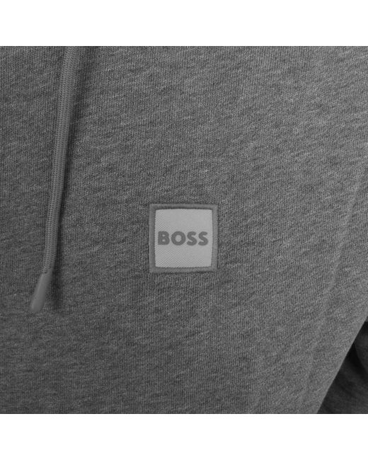 Boss Gray Boss Zetalky Full Zip Hoodie for men