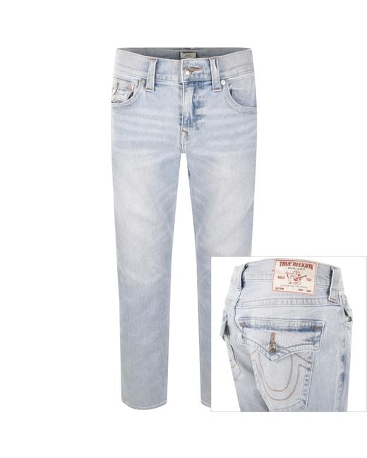 True Religion Blue Rocco Light Wash Skinny Jeans for men