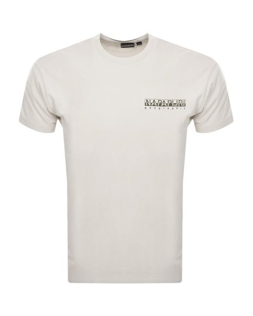 Napapijri White S Gouin T Shirt for men