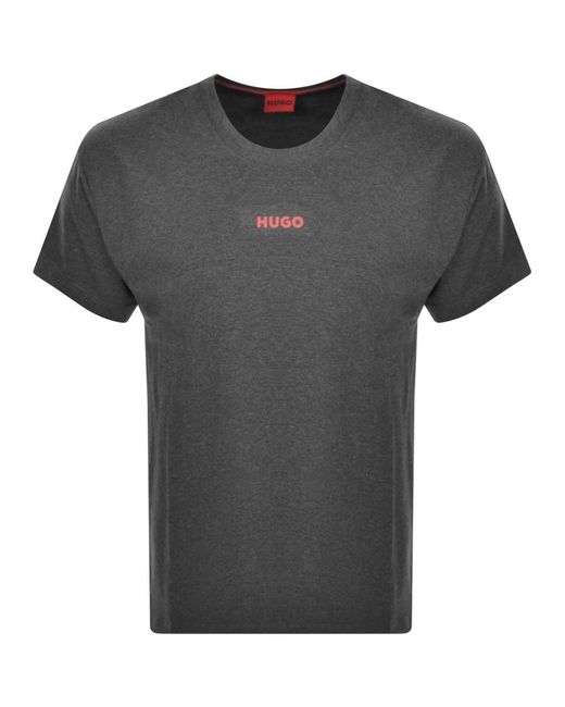 HUGO Gray Loungewear Linked T Shirt for men