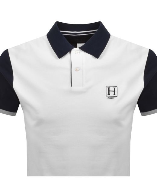 Hackett Blue Heritage Quad Polo T Shirt for men