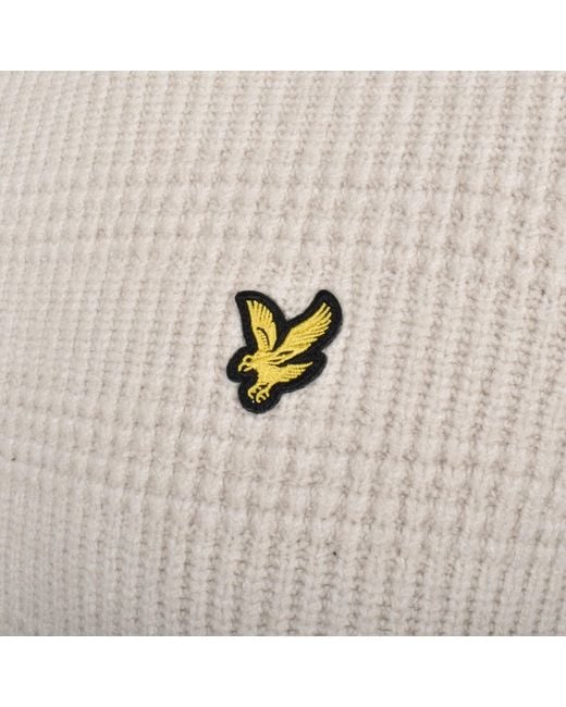 Lyle & Scott White Waffle Knit Jumper for men