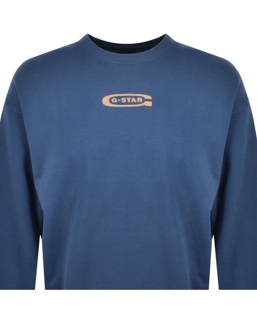 G-Star Blue G-Star Photo Back Sweatshirt for men