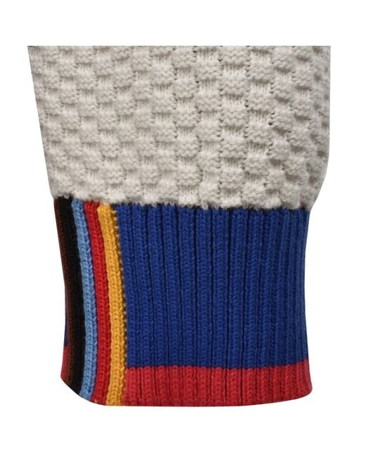 Barbour Blue X Paul Smith Southwold Knit Jumper for men