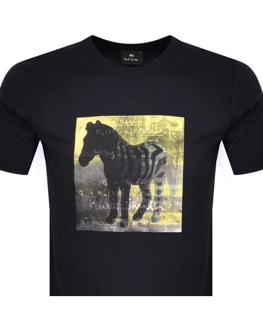 Paul Smith Blue Zebra Logo T Shirt for men