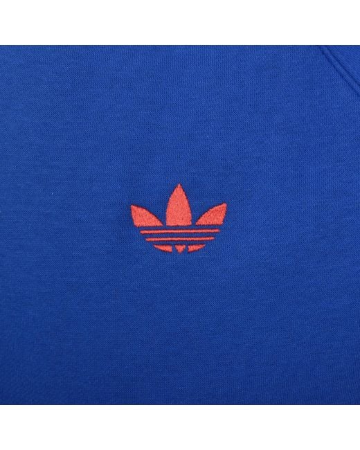 Adidas Originals Blue Three Stripe Sweatshirt for men