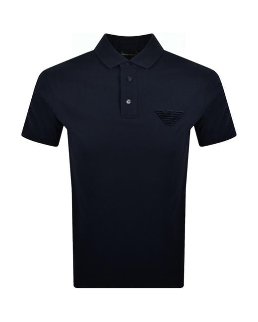 Armani Blue Emporio Polo T Shirt Iconico for men