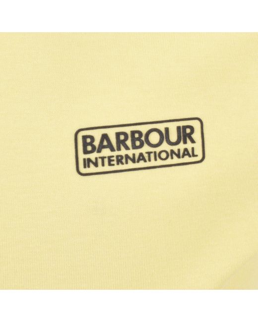 Barbour Yellow Logo Slim Fit T Shirt for men