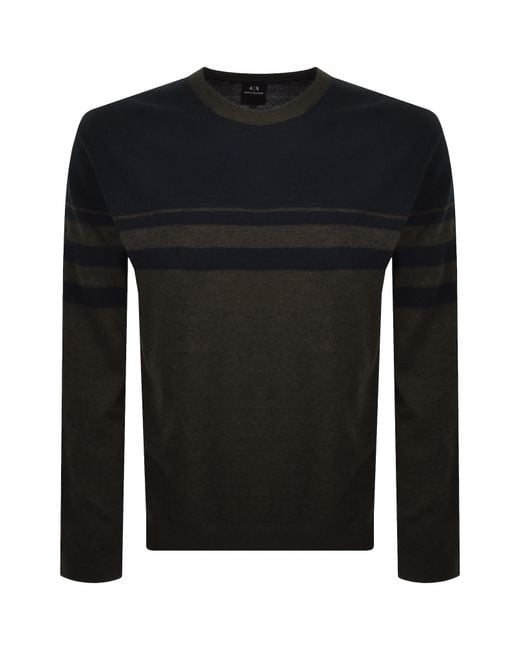 ARMANI EXCHANGE Black Knit Jumper for men