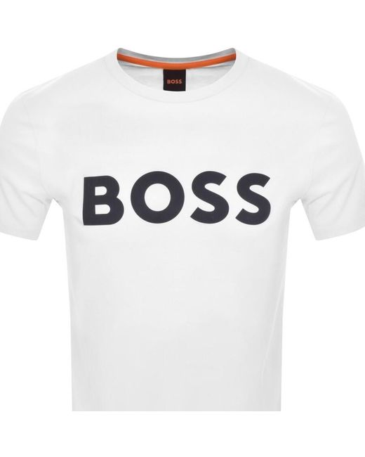 Boss White Boss Thinking 1 Logo T Shirt for men