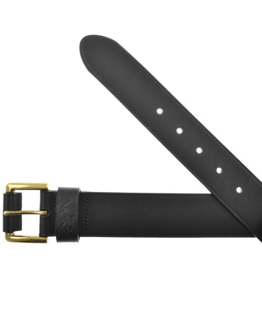 Ralph Lauren Black Leather Belt for men