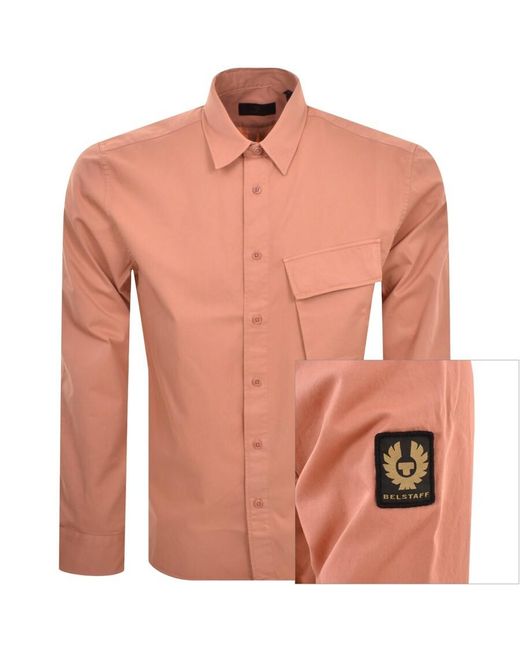 Belstaff Pink Scale Long Sleeved Shirt for men