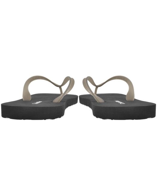Calvin Klein Black Beach Flip Flops Triple for men