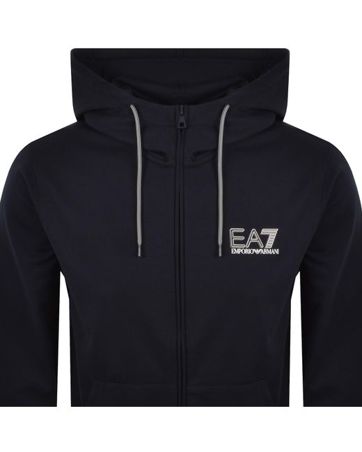 EA7 Blue Emporio Armani Full Zip Hoodie for men