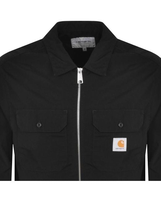 Carhartt Black Long Sleeve Craft Zip Shirt for men