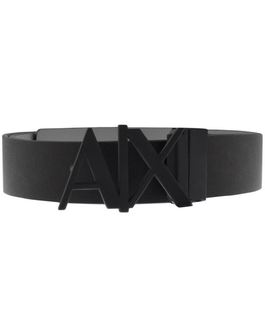 Armani Exchange Black Reversible Belt for men