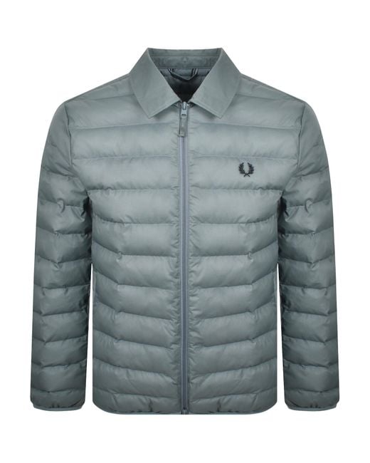 Fred Perry Blue Collared Insulated Jacket for men