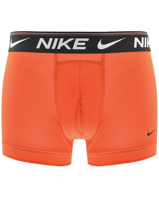 Nike Orange Logo 3 Pack Trunks for men
