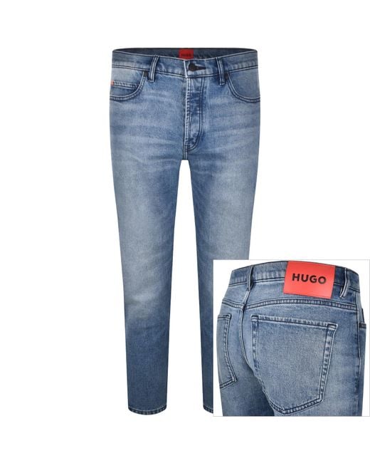 HUGO Blue 634 Tapered Fit Jeans Light Wash for men
