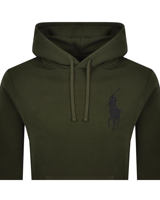 Ralph Lauren Green Embroidered Logo Hoodie for men