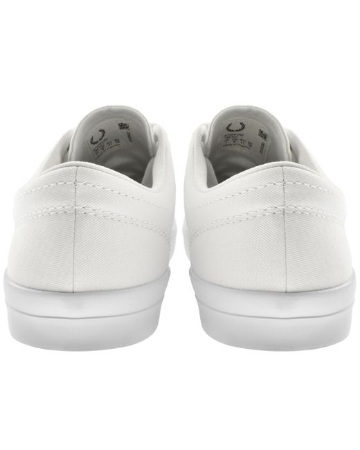 Fred Perry White Baseline Twill Trainers for men