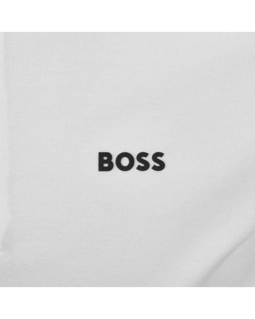 Boss Gray Boss Slim Fit Philix Polo T Shirt for men